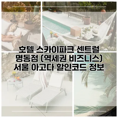 호텔 스카이파크 센트럴 명동점 (역세권 비즈니스) 서울 아고다 할인코드 정보
