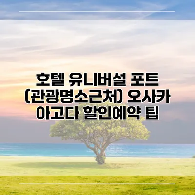 호텔 유니버설 포트 (관광명소근처) 오사카 아고다 할인예약 팁