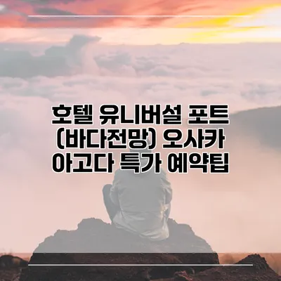 호텔 유니버설 포트 (바다전망) 오사카 아고다 특가 예약팁
